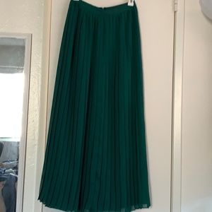 Emerald Green High Waisted Maxi Skirt
